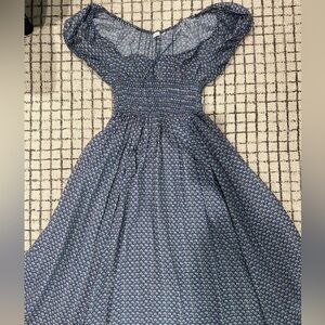 Doen Blue and Red Midi Dress